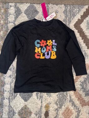 Times Two Cool Moms Club Maternity Club Black Graphic Sweatshirt